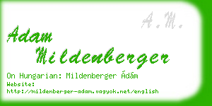 adam mildenberger business card
