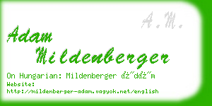 adam mildenberger business card
